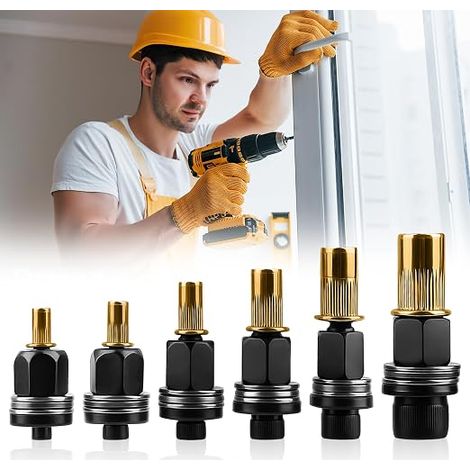 6pcs Hand Rivet Head Nuts Kit for Riveters M3 M4 M5 M6 M8 M10 M12 (1/5)