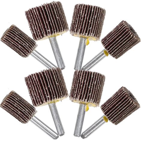 8pièces Set de Roues à Lamelles Abrasives avec Manche pour Meuleuse Droite Disques Ponçage Variés Faciles à Installer et Remplacer Accessoires Meuleuse Électrique Plusieurs styles (1/4)