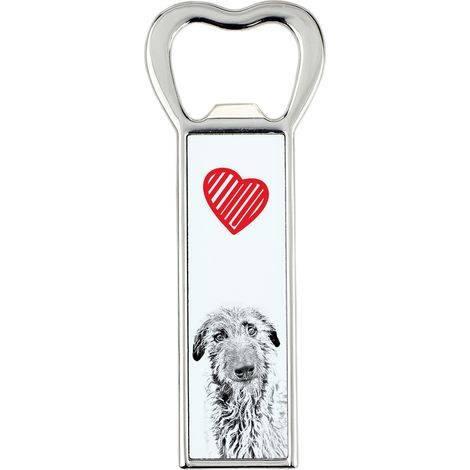 Levriero scozzese, Deerhound - apribottiglie con cane, apri frigo personalizzato, regalo unico per uomo di Art-Dog (1/5)