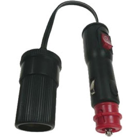 Adnauto – Rallonge prise allume-cigare 12-24V 8A – Interrupteur lumineux – Prise femelle 20 cm pour usage auto