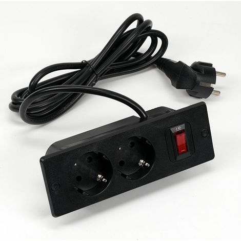 ALOVEZ Prise de Bureau Encastrée 16A avec Interrupteur, Module Électrique pour Meubles et Plans de Travail, Prise CA avec Commande Individuelle (1/3)