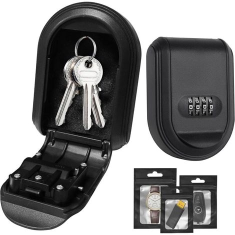 Key Safe with Code Encryption, Magnetic Suction, Large Capacity Waterproof Key Safe for Home, Garage, School, Office (1/4)