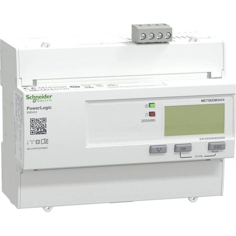 [GEBRAUCHT] B-Ware Schneider Electric Energiezähler Stromzähler EM3424 DIN Schiene LCD Anzeige