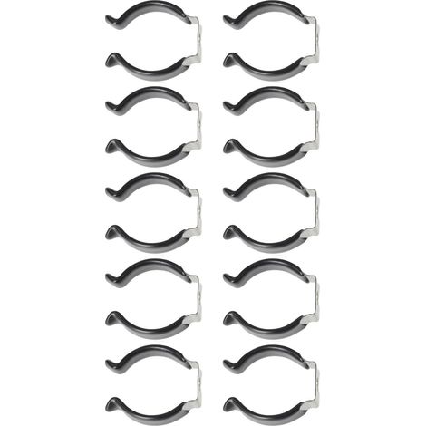 Support ressort 10 pièces 25mm inox base étroite, pour tuyau (1/5)