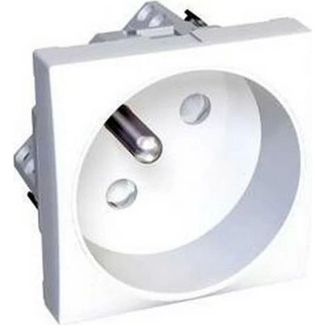 Prise de courant Altira Rotoclip 2P+T blanc polaire (ALB44212)