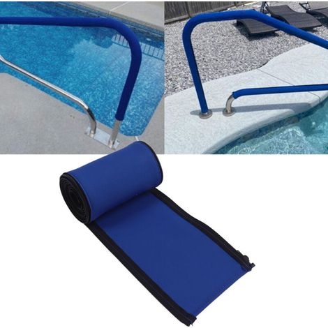 Protège-main de rampe de sécurité en néoprène avec fermeture à glissière, ajustable et antidérapant, pour escaliers de piscine (10 pieds)