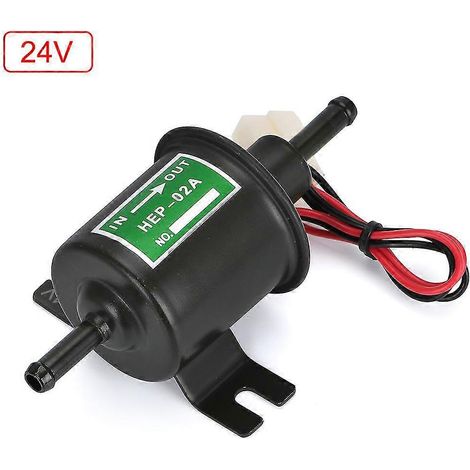 Pompe à carburant électrique universelle 12 V / 24 V basse pression avec boulon de fixation et fil, pour moteurs diesel et essence Hep-02a, compatible avec les carburateurs de voitures, motos et quads