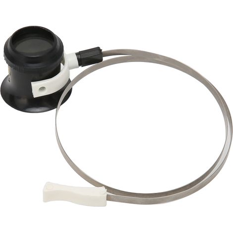Loupe de réparation de montres pliable à fixation frontale avec anneau en acier inoxydable 3X (1/5)