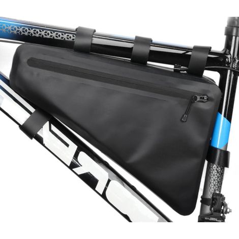 Borsa da telaio per bicicletta di alta qualità - 4,5 litri - Borsa da telaio per mountain bike/bici da strada - Borsa da tubo orizzontale - Borsa da telaio impermeabile per bici da strada - Regolabile (1/3)