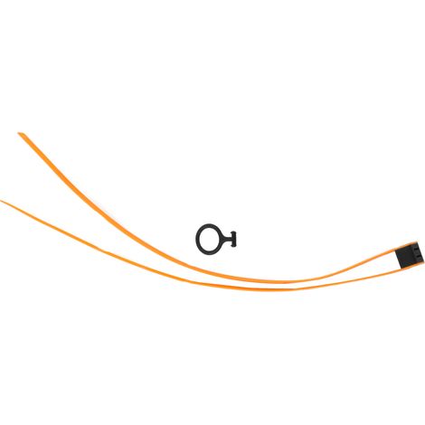 Flexibler, selbstsichernder, doppelter Kabelbinder aus Kunststoff mit Zugring, für Outdoor-Sportgeräte, orange. (1/5)