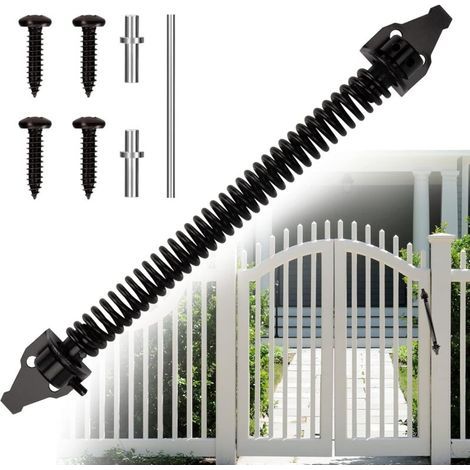 Ferme-porte automatique 14 pouces réglable antirouille ressort ferme-porte ressorts de portail pour portes de maison clôtures