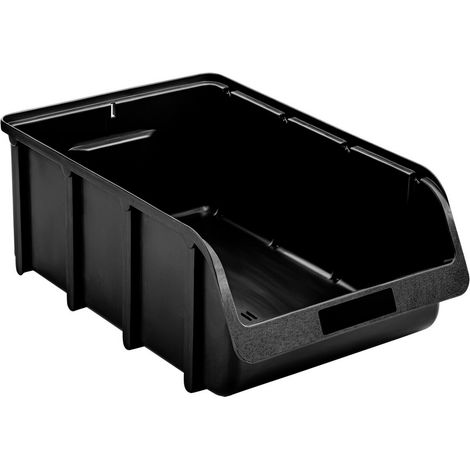 Hünersdorff 675500 Aufbewahrungsbox stapelbar (B x H x T) 312 x 184 x 489 mm Schwarz 1 St. (1/2)