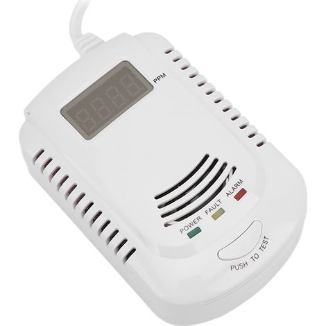 Détecteur de Gaz Fiable, Alarme Vocale Intelligente, Moniteur de Gaz Combustible Haute Stabilité, Prise UE 90-240V (1/5)