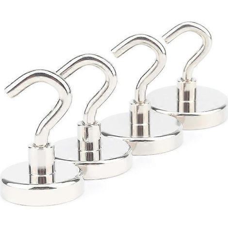Stevige magnetische haak, geschikt voor thuis, keuken, werkplek, kantoor en garage, diameter 20 mm - 4 stuks per verpakking (1/4)