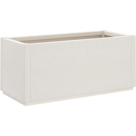 Pot de fleurs blanc, 80 x 36 x 35 cm, PP