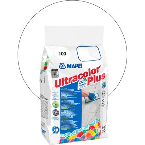 Joint de carrelage ULTRACOLOR PLUS MAPEI  100 Blanc - 5 Kg