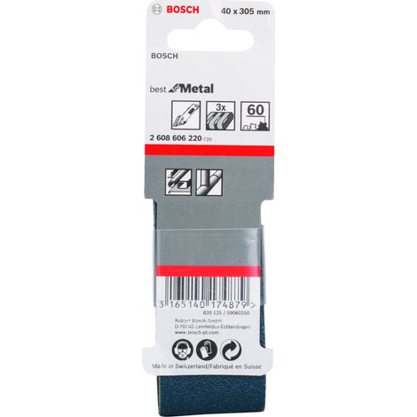 Estuche de 3 bandas de lija X450 40 x 305 mm 60  BOSCH 2608606220 (1/2)