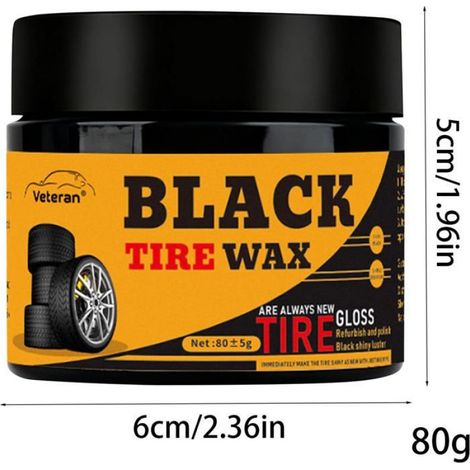 Générique Car Tire Care Wax - Tire Shine Tires Retreading Black Wax,Restorer Detailer Paste,Tyre Shine for Cars for Auto Truck (1/4)
