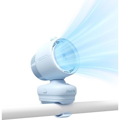 2026-Baby Cool Helper Clip-on Stroller Fan: 180° Smart Auto Oscillation with 100 Speeds, 21H Super Long Battery, Portable Crib Fan (1/5)