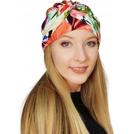 Sara 189, turbante tejido, sombrero con volantes, también después de la quimioterapia. (1/5)