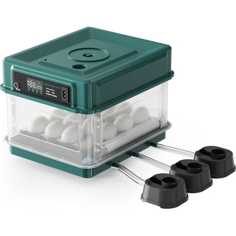 Fudajo Vollautomatischer Flächenbrüter für 15 Eier, Inkubator 40 W mit Wendesystem, Brutautomat mit Temperatursteuerung und Feuchtigskeitsregulierung, Brutkasten zum Eier ausbrüten