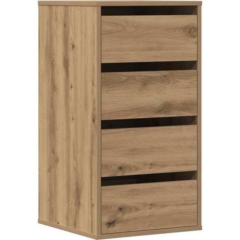 Maison Exclusive - Cajonera de esquina madera ingeniería roble ar