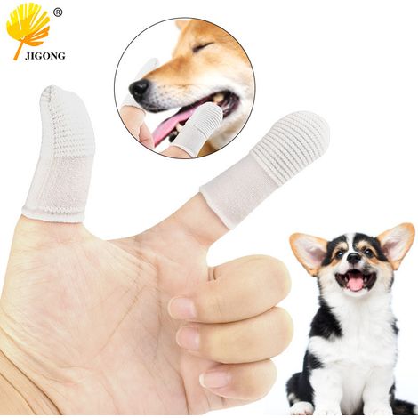 Outils pour l'hygiène dentaire et buccale des chiens, brosses à dents pour chats et chiens à doigt, accessoires pour animaux de compagnie, manchons pour brosses à dents pour animaux à doigt. (1/5)