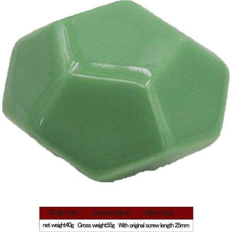Poignée de porte en céramique en forme de diamant pour tiroirs, armoires et penderies (verte) (1/5)