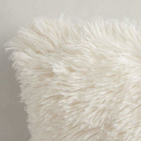 Taie De Coussin - Fausse Fourrure - 43 X 43 Cm - Pour Canapé Chambre Bureau - Lot De 2 (1/4)