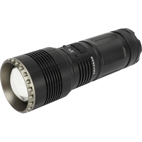 Hochleistungsfähige 5000 lm LED-Taschenlampe, wasserdicht, zoombar und wiederaufladbar für Camping, Wandern und Notfallsituationen (1/5)