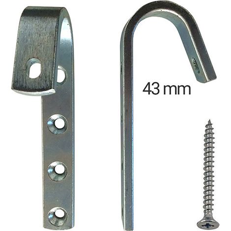 Echelle Direct – Crochets en acier pour échelle de meunier bois – MAT54013 – Fixation pour barres d'accrochage jusqu'à 30mm – Vendu par paire