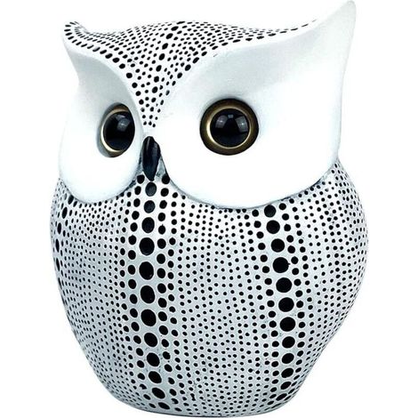 Décoration de Hibou, Hiboux en résine, Hibou Figurine Statue Cadeau Créatif, Hibou de décoration de Jardin, Hibou Statue Décor, Chouette Figure décorative, Sculpture Animale en Résine (1/5)