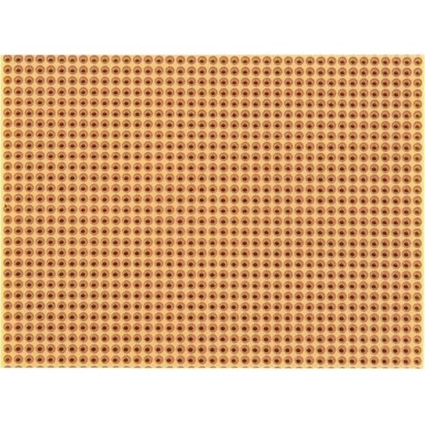 Platine D'essais À Pastilles - 100 x 75 x 1,5 mm - Bakélite - Cuivre 35 µm - Pas 2,54 mm - 39 Rangées - Ø Trou 1,0 mm - 1 Pièce