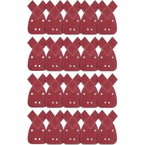 20 Pièces Feuilles Abrasives Triangles Feuilles de Ponçage 60 Grain Mouse Sanding Sheet Papier Abrasif pour Detail Palm Sander (1/5)