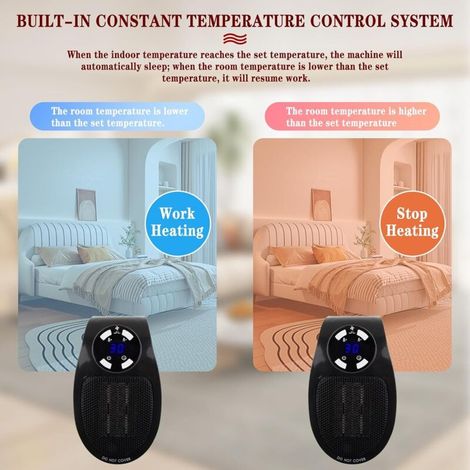 Remote Radiator For Ed Mini electric radiator, wall-mounted radiator with remote control, 500W ...