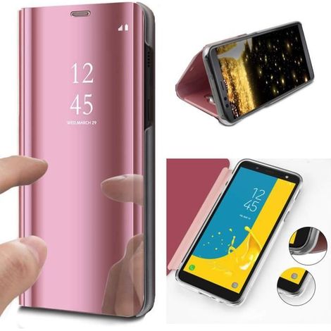Coque Huawei P30 Lite - Huawei - Clear View - Or rose - PC rigide - Cuir PU (1/4)