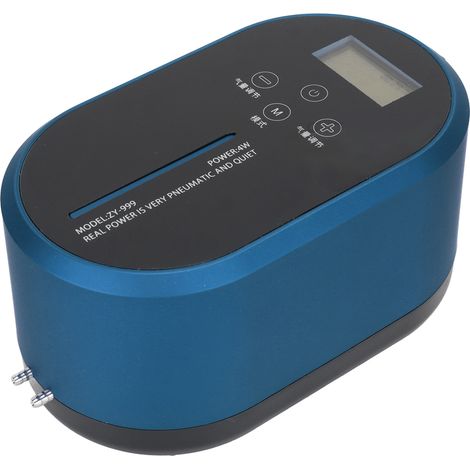 Pompe à air pour aquarium, grand volume, démarrage automatique en cas de coupure de courant, ultra silencieuse, bleue. (1/5)