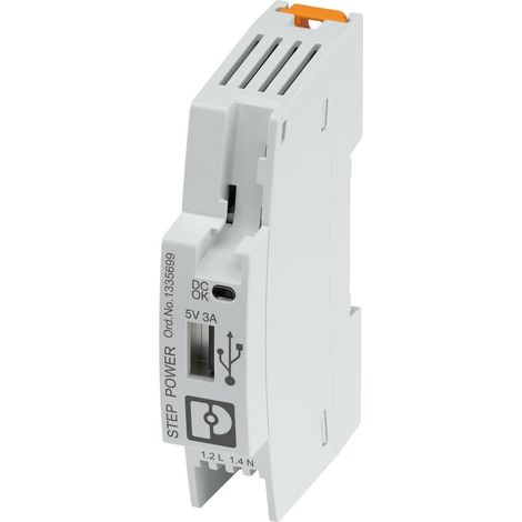 Phoenix – Alimentation rail DIN 3 A 15 W – Tension d'entrée 115/230 V AC – Tension de sortie 5 V DC – Montage sur rail ou surface plane (1/4)