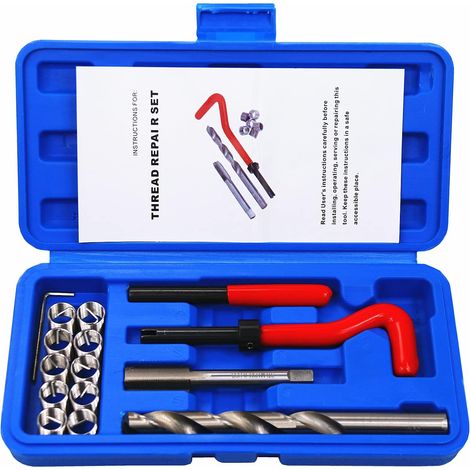 kit de réparation de Filetage de Type Helicoil 15 pièces M12x1.0MM (1/4)