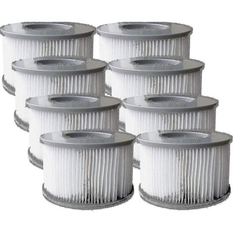 Lot de 8 cartouches filtrantes de rechange pour piscine gonflable Mspa et jacuzzi Ruikalucky-AquaForge (1/5)