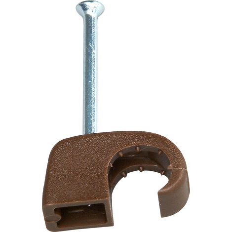 Kopp - Iso-Nagelschellen, 7-10mm, mit gehärteten 30mm-Stahlstiften, braun, 50 Stück - 342706082