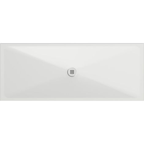 Receveur de douche rectangulaire en céramique 200x80x2cm, blanc mat