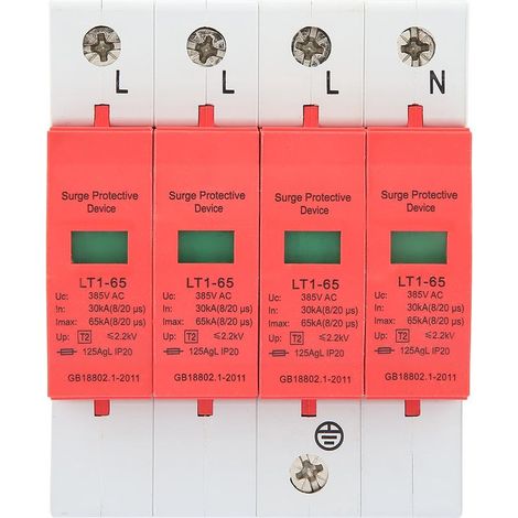 dispositif de protection contre les surtensions de basse tension de maison de 4P 30kA-65kA 385V (1/5)