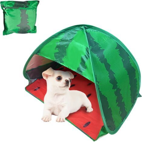 BUNTHAUS 1 pack , M Tente de plage pour chien, Pastèque Tente de plage portative à ouverture automatique Mini tente pour chien et chat, Protection des animaux domestiques pour l'intérieur et l'extérie (1/5)