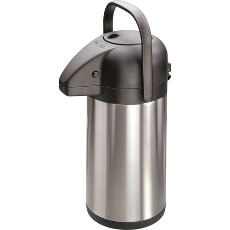 MATO interpräsentPumpy Thermos,Acciaio inox (spazzolato), Nero,1.9 l,4177