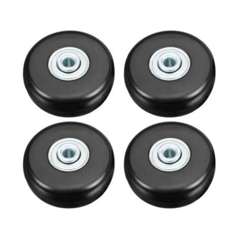 FENOPLASTICA4PCS 50mm Roulette Valise, Bagage Valise Réparation Roulette Charge Lourd Muette Caoutchouc Universelle Pivotante Roue Rechange Transport Remplace Roulette pour Valise/Bagage/Sac à Dos/Vo (1/5)