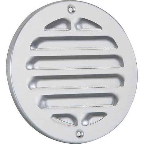 Grille de protection contre les intemperies en alu, ronde. 100 mm protection anti-insectes et trous de vissage