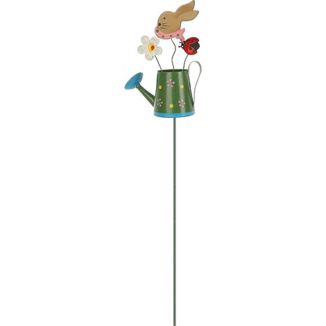 Gartenstecker für Pflanzen Hasengießkanne Pflanzgefäß