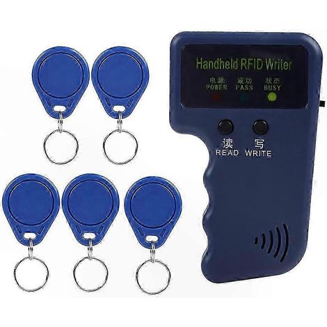 Lecteur/enregistreur RFID 125 kHz pour le contrôle d'accès, équipé de 5 étiquettes, compatible avec les cartes EM4100 et EM410X. (1/5)