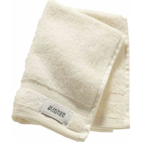 SCHÖNER WOHNEN Toalla para invitados CUDDLY - 1 unidad 30x50 cm, Blanco roto (1/4)